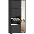 scarpiere nero per ingresso con cassetti