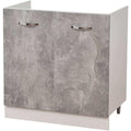 mobili a terra grigio per letto