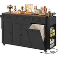 Credenze mobili pieghevole nero 135x60x88cm