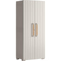 Armadio Groove Armadio Portascope da Esterno, Porte Effetto Legno, Beige/Sabb